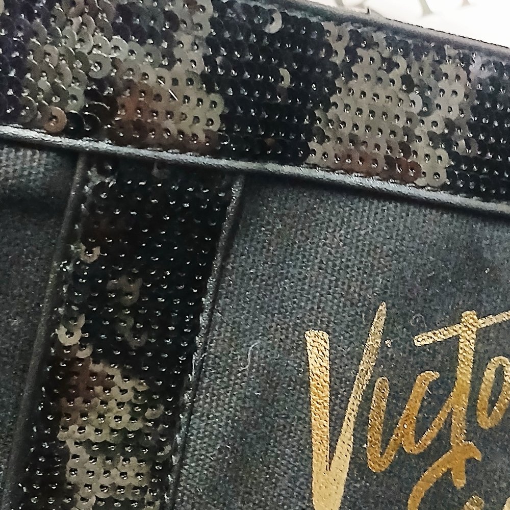Victoria's Secret Sequin Bling Weekender Tote Bag - Picture 6 of 8